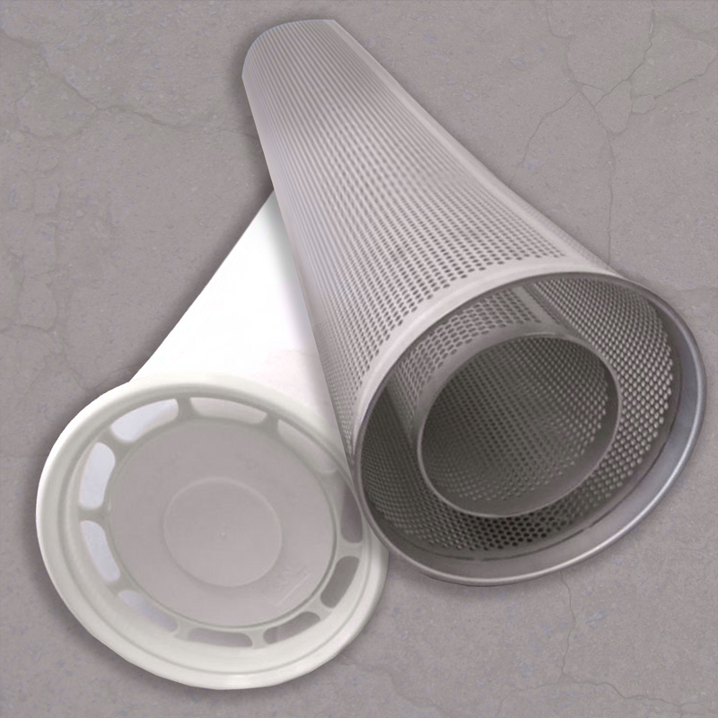 Photo of metallic and ceramic water filter elements used in surface water filters
